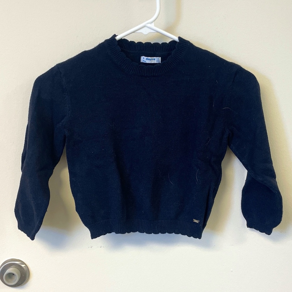 Girls Mayoral Lettuce Hem Sweater - 6